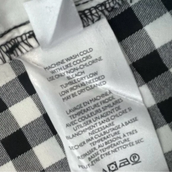 New Free People Pants Size XS Black White Crop Flare Mid Rise Cotton Blend - Picture 2 of 6